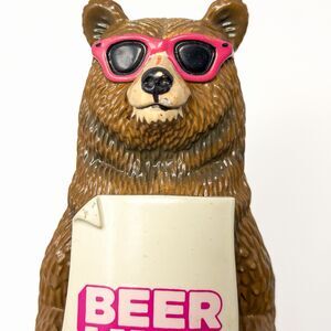 Goose Island Beer Hug Bear Tap Handle Pink Sunglasses Brewery Bar Knob